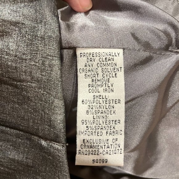 Jessica McClintock Vintage Metallic Ruched Strapless Mini - Runs Small - Picture 6 of 6